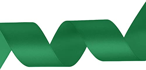 WedDecor 40mm x 10 Metres Bottle Green Double Sided Polyester Ribbon | Satin Ribbon for Gift Wrapping, Christmas, Wedding, Crafting, Hair Bow, Sewing, Birthday Cake Decoration