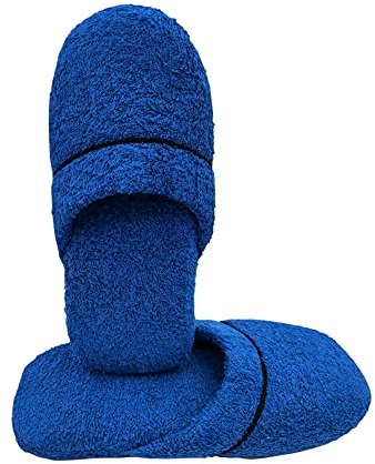 Ciabatte AntiSudore Spugna Uomo Donna Puro Cotone Leggere Lavabili Produzione 100% Made In Italy Pantofole da Bagno, Doccia e Ospiti Taglia Unica 41-45 e 36-40 (Azzurro, Taglia unica)