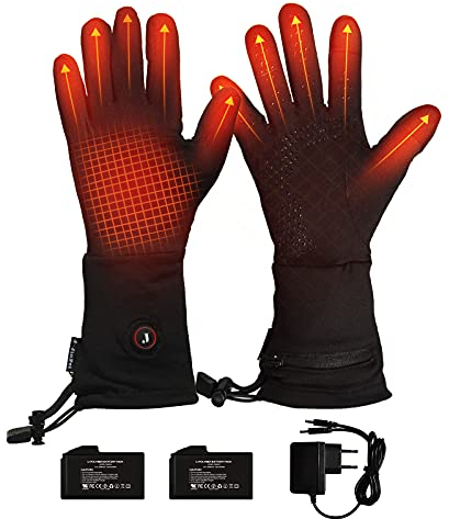 LONHEO Elektrisch Beheizbare Handschuhe, Beheizte Handschuhe mit Akku Beheizbare Handschuhe Ski Herren und Damen