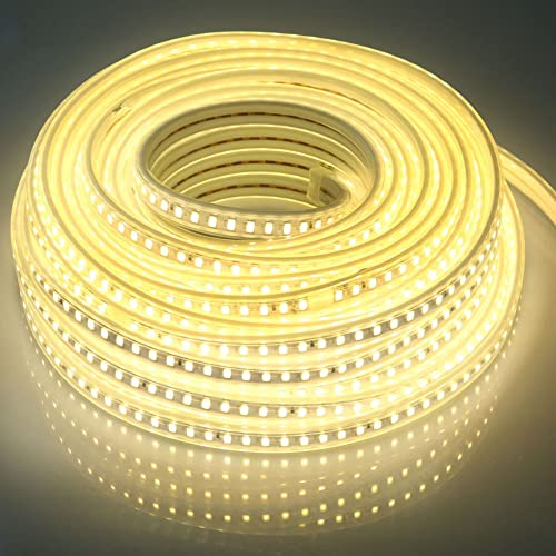 pcning 220V 230V LED Streifen 20 m LED Band 4000K Weiss SMD 5730 120leds/m Strip IP67 Wasserdicht 20m (Weiß, 20.00)