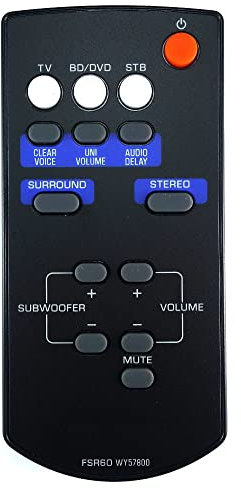 Onlineaudioelectrical Replacement Remote Control Compatible for Yamaha YAS-101 / YAS101 Soundbar