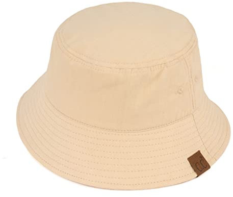 C.C Baumwoll-Hut, wasserdicht, reflektierend, holografisch, BK-773, 775, 776, 777, 778, 785, 925, 929, 3906, 3920, 3923, KB-004, Solide Baumwolle, Beige, Einheitsgröße