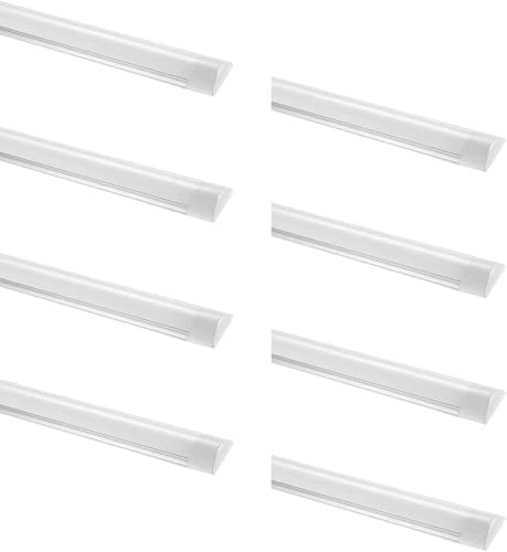 8 PCS 10W LED Tubo de Luz, 1200LM 30CM Lámpara LED de Techo, Blanco Cálido 3000K 130°Ángulo Luz de Lámpara LED Tubo para Sala de Estar, Baño, Cocina, Garaje, Oficina, Almacén