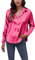 OMZIN Chemise en Satin Décontractée pour Dames Bouton Down V Décolleté Hauts Manches Longues Blouse Vintage Travail Hauts Rose 3XL