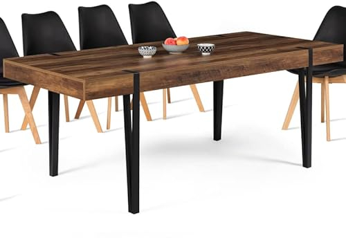 IDMarket - Mesa de comedor Austria para 10 personas con base de perno, 200 cm
