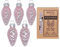 inge-glas Christbaumschmuck Zapfen Glas 4.5cm x 12 Stück in Kartonbox Weihnachtskugeln Lovely Magnolia