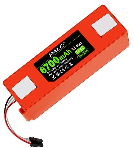 Palogreen Ersatzakku für Xiaomi Roborock S50 S51 S55 S5 E20 E25 C10 T6 T60 T65 E4 S55 S6 E25 E35 S6 Max T4 T6 Staubsauger,BRR-2P4S-5200S,Li-ion, 14.4V, 6700mAh