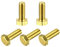 sourcing map Brass Hex Bolts, M6x16mm 5pcs Fully Thread Grade 4.8 Solid Brass Hexagon Head Bolt Machine Screws for Machinery