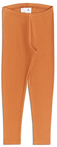 Leela Coton Baby Kinder Leggings Hose Bio-Baumwolle Leggingslang Mädchen Jungen Gr: 74 bis 128 (86-92, Mokka)