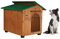 Hundehütten Hundehaus Hundehöhle Aus Massiv Holz Echtholz Geshenk THERMOVORHANG Made in Italy Mod. Alpi C - Setter 70x90xH80