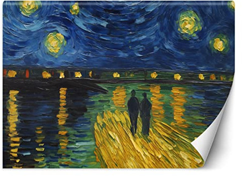Feeby Fototapete Sternennacht 400x280 cm mehrfarbig XXL Vlies Wandtapete Tapeten Wohnzimmer Schlafzimmer Jugendzimmer Moderne Design Wandbild Wand Dekoration
