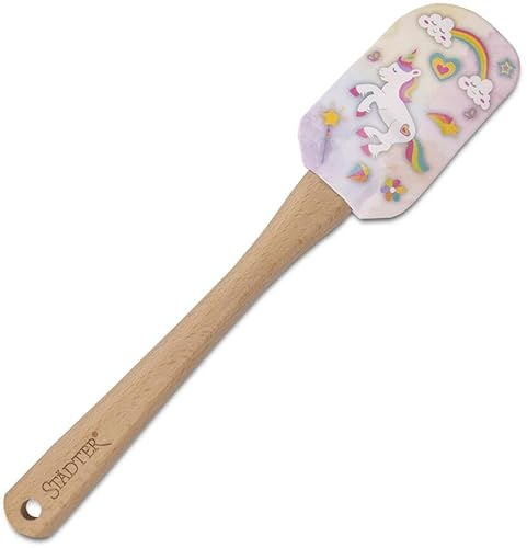 STÄDTER Teigschaber-Lucky Baking aus Holz/Silikon Farbe: Mehrfarbig, Länge: 25 cm, 504301