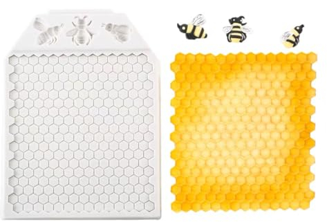 ZPSHYD Silikonform für Waben, Bienenstock und Honigbienen-Designs - Kreieren Sie entzückende Fondant-Kuchen, Schokoladen-Dekorationen und DIY Backfreuden