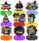 HOWAF 9 Stück Neujahr Bienenwabe Deko Silvester Deko 2025, Farbig Papier Silvester Party Honigwabe Mittelstücke Bienenwaben für Silvesterdeko Happy New Year Deko 2025 Deko Silvester Party 2025