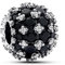 PANDORA Moments Rundes Schwarzes Pavé-Charm aus Sterling Silber mit Zirkonia, Kompatibel Moments Armbänder, 792630C04