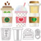 GLOBLELAND Coffee Cup Gift Card Holder Cutting Dies for Card Making Drink Label Metal Die Cuts Cutting Dies Template DIY Scrapbooking Embossing Paper Album Craft Decor