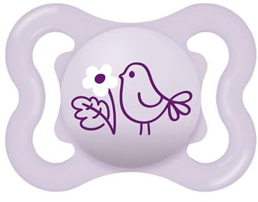 MAM Ciuccio in Silicone, con Custodia Porta Succhietto, 2-6 Mesi, Lilla