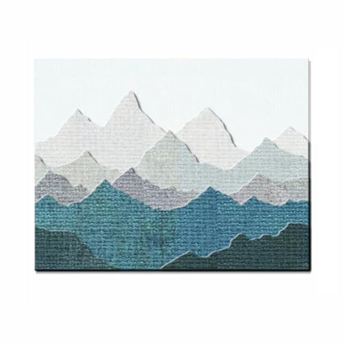 XMZZMX Mountain Peak überlappende Metall-Stanzformen für Kartenherstellung, Papierprägestanz-Set, Vorlagen, Aufbewahrungstaschen, Zubehör, Fotorahmen, Album, DIY, Scrapbooking, Schablonen-Sets