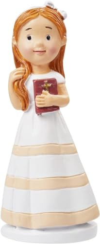 Tortendeko Kommunion Konfirmation Mädchen Blond Deko Figur Aufsteller Tischdekoration