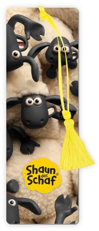 Trötsch Shaun das Schaf 3D-Lesezeichen Schafe Lesezeichen Lentikular: Lesezeichen Buchzeichen Lesebändchen
