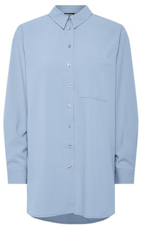 Pieces Damen Pcpoppy Ls Oxford Loose Shirt Noos Pcpoppy Ls Oxford Loose Shirt Noos (1er Pack)