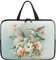 Poceacles Laptop-Schutzhülle, Neopren-Hülle, Aktentasche, Tasche mit Griff, passend für 25,4-43,2 cm Netbook/Notebook, Kolibri, Rose, Pfingstrose, Blumenmuster