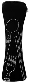 Wilitto Étui à couverts de voyage portable pour camping, travail, école, pique-nique, fourchette, cuillère, baguettes, sac d'emballage de couverts, sac à couverts de voyage, Noir