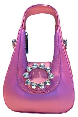 Chiara Ferragni Golden Eye Star, Abendtasche Satin, Pink