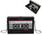 Jilskl Umhängetasche Einzigartige, Handtasche für Frauen, Kettenbeutel Radio Handtasche, Vintage Radio Geformte Tasche, Geeignet für 80's 90's Disco Party Dekorationen, Schwarz - 19 x 5 x 12cm