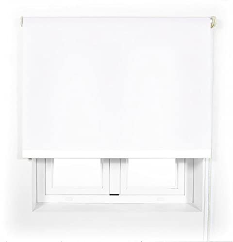 Acomoda Textil - Estor Translucido Liso de Fácil Instalación. Persiana Enrollable para Ventanas y Puertas. (Blanco, 100x180 cm)