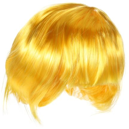 Vaguelly Kurze Party Perücke Für Erwachsene Und Gelbe Mushroom-style Perücke Verkleidung Für Karneval Cosplay Und Themenpartys Leicht Und Wiederverwendbar Kreative Haarlösung