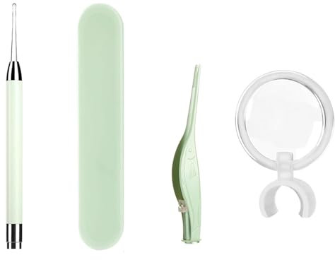 Limpiador de Oídos, Limpiador de Cera de Oídos, Acero Inoxidable ear Cleaner Cuchara, Herramientas de Limpieza de Oídos, con Caja de Almacenamiento, para Bebés, Jóvenes y Adolescentes Adultos