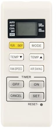 AULCMEET A75C3755 Mando a Distancia de Repuesto Compatible con el Aire Acondicionado Panasonic CWA75C3755 CS-RE12, CS-YE9 Reverse Cycle, CS-YE12MKX, CS-YE12PKY, CS-YE9MKE, CS-YE9MKV-7