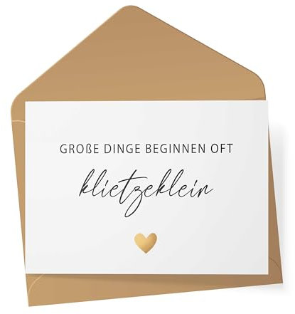 Karte Grosse Dinge beginnen oft Klitzeklein - Postkarte Motivation - A6 mit Naturkuvert (KT_052)