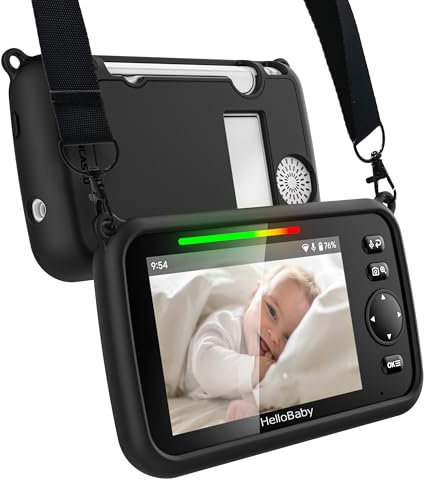 Schutzhülle für HelloBaby Babyphone 12,7 cm (5 Zoll), inklusive Tragegurt und integrierten Magneten (passend für HB6550 Upgrade-Monitor, 12,7 cm Bildschirm)
