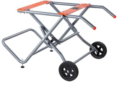 VEVOR Supporto per Troncatrice da Tavolo Portatile, Capacità di Carico di 158,76 kg Tavolo per Troncatrice da Tavolo Pieghevole con Ruote in Gomma da 203 mm Costruzione Robusta, Facile da Riporre