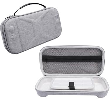 Tragbare Tasche für Switch 2 Gaming Handheld, tragbare Hülle für Switch2 mit stoßfester EVA-Hartschale, Grau