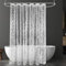 URAQT Rideau de Douche Anti-moisissure 180x180 cm 3D Semi Transparent PEVA Rideaux de Douche Lavable avec 12 Crochets et Poids Inférieur Magnétique, pour Baignoire, Salle de Bain, Motif Galets