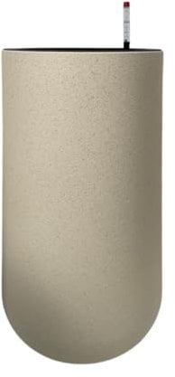 Avoid Seville Collection Beige Pflanzkübel Groß Außen - Blumentopf Innen, Selbstbewässernd, Texturierter Plastik hydrokultur Topf, Hoher Runder Blumentopf Groß, 70cm Hoch, 41cm Durchmesser