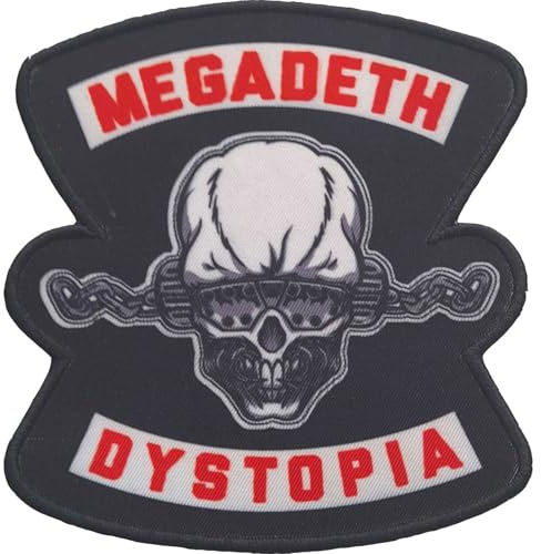 Megadeth Dystopia Aufnäher zum Aufbügeln, Rot/Weiß/Schwarz, Einheitsgröße