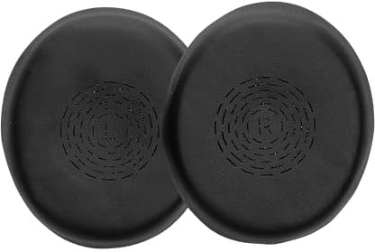 kwmobile 2X Ohrpolster kompatibel mit Jabra Evolve 2 55 / Evlove 2 50 Polster - Kopfhörer Polster aus Kunstleder für Over Ear Headphones