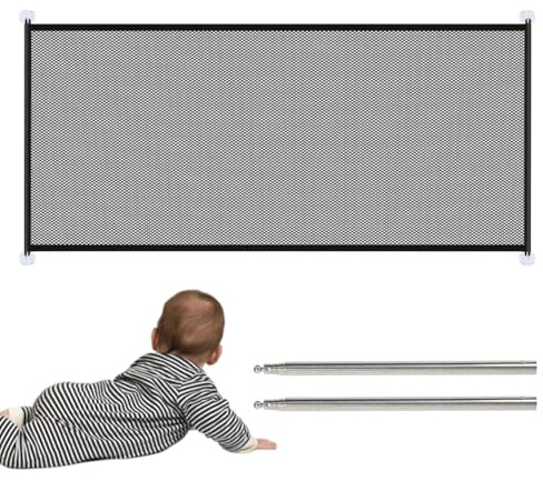 Dog Gate, No-Drill Portable Puppy Safety Gate Cat Door, Adjustable Tall Enclosure for Medium Small Kitten Room Living Room Doggy Bedroom Kitchen Bathroom Sofa Stairs Doorways