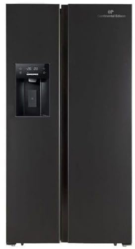 Réfrigérateur américain - CONTINENTAL EDISON - CERANF556B1 - Distributeur eau / glaçons - Classe E - 91,1 x 70,6 x 178 cm - Noir