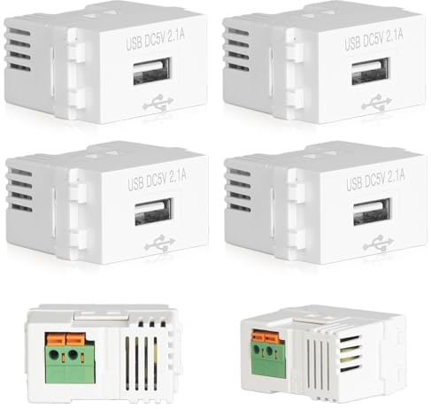 4 Stück USB Stromversorgungsmodul 220V auf 5V 2,1A Transformator, Ladeplatine Schaltadapter Netzteil Modul, 128 Typ USB-Ladesteckdose für Smartphone, MP4 und USB-Geräte