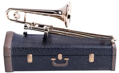 SAGELSHN Kreative Musikbox In Form Einer Posaune Aus Harz, Dekorative Ornamente(2pieces)