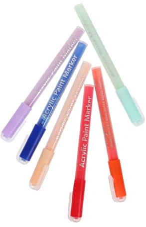 POPETPOP 6pcs Nail Art Pens Set Nail Painting Pens for Manicure Drawing DIY Tool Portable Versatile Suitable for On-the-go Hand-painted Dotting