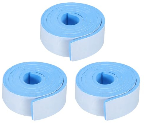 PATIKIL 2Meter Self Adhesive Insulation Tape, Under Floor Heating Edge Tapes 3Pcs 50MM for Floor Heating Perimeter Insulation Preventing Heat Loss, Blue