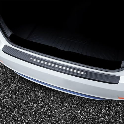 Tryagat Auto Stoßstangenschutz Aufkleber für Honda Civic Type R 2022-2026, Kohlefaser Stoßstangenschutz Heck Rear Bumper Aufkleber Auto Zubehör,90 * 7cm