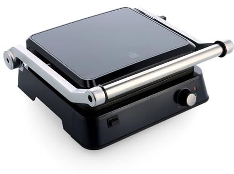 BK Connect Kontaktgrill Dark Navy – 2000 W, PFAS-freie keramische Antihaftplatten, 180° aufklappbar, 5 Höhenstufen, Herausnehmbare spülmaschinengeeignete Grillplatten