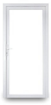 Nebeneingangstür - 2-fach-Verglasung - 60mm Profil - Ganzglas - innenöffnend - BxH: 1100 x 2100 mm - DIN Links